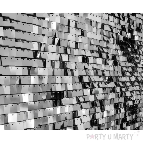 panel dekoracyjny cekinowy czarne tlo grafitowy godan 30x30 cm