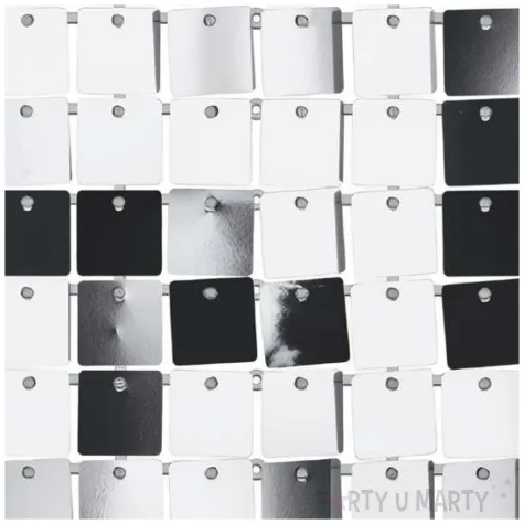 panel dekoracyjny cekinowy srebrny partydeco 30 x 30 cm