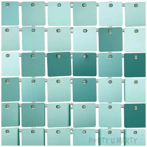 panel dekoracyjny cekinowy turkusowy partydeco 30 x 30 cm