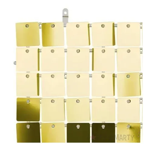 panel dekoracyjny cekinowy zloty zimny partydeco 30 x 30 cm