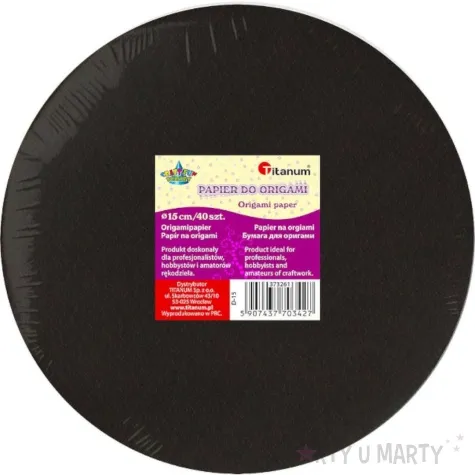 papier do origami okragly mix titanum 15 x 15 cm 40 szt