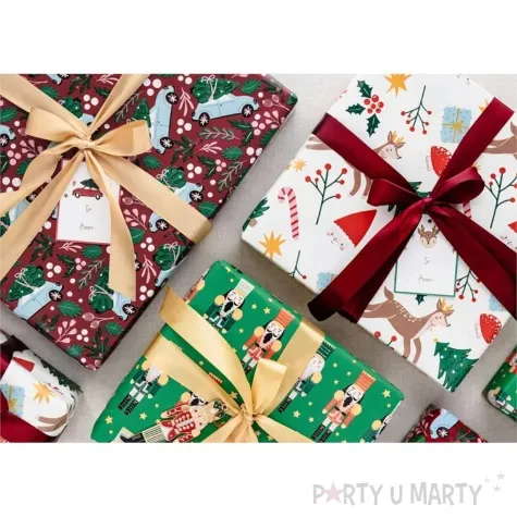 papier do pakowania dziadek do orzechow zielony partydeco 70x200 cm