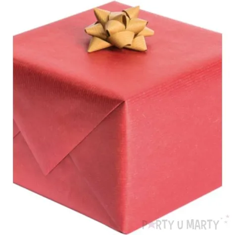 papier do pakowania kraftowy czerwony maki 70x200 cm