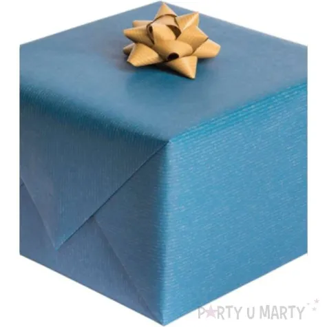 papier do pakowania kraftowy niebieski maki 70x200 cm