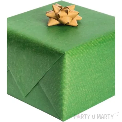 papier do pakowania kraftowy zielony ciemny maki 70x200 cm