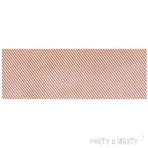 papier do pakowania paski bialo czerwony partydeco 70x200 cm