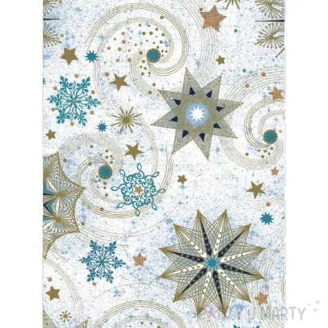 papier do pakowania swiateczne gwiazdy maki 70x200 cm