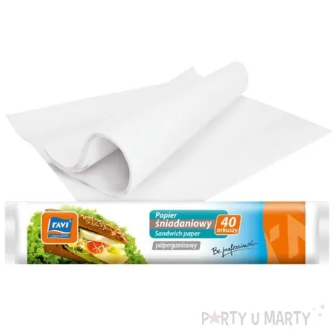 papier sniadaniowy classic bialy ravi 23x33 cm 40szt