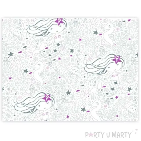 papierowa podkladka urodziny z syrenka amscan 40x30 8 szt