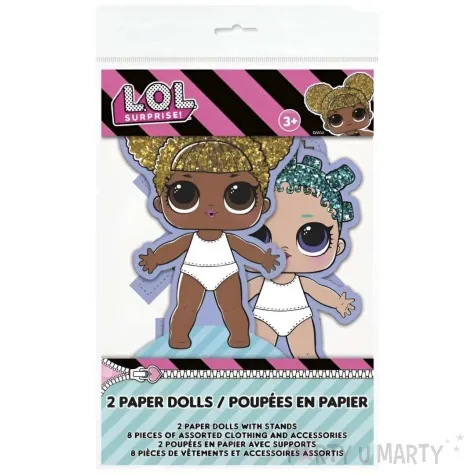 papierowe lalki lol surprise unique 2 szt
