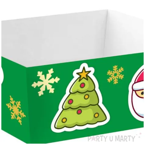 papierowe pudelka na chipsy i przekaski boze narodzenie bajeczne swieta wigilia 4 szt