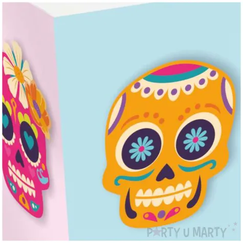 papierowe pudelka na popcorn na halloween dia de los muertos 4 szt