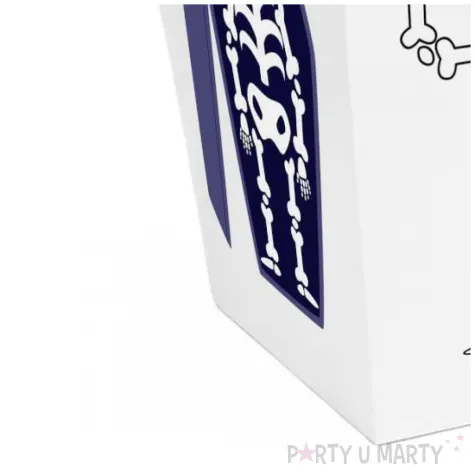 papierowe pudelka na popcorn na halloween wesole kosciotrupy 4 szt