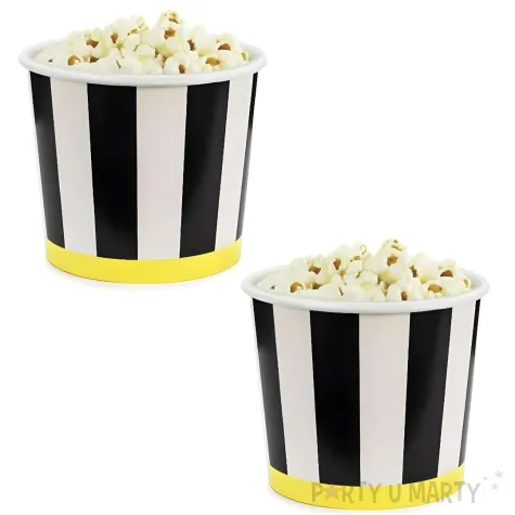 papierowe pudelka na popcorn paski opakowanie na slodycze przekaski 2 szt