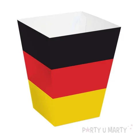 papierowe pudelka na ppopcorn panstwa swiata niemcy flaga na mecz dzien jezykow 4 szt