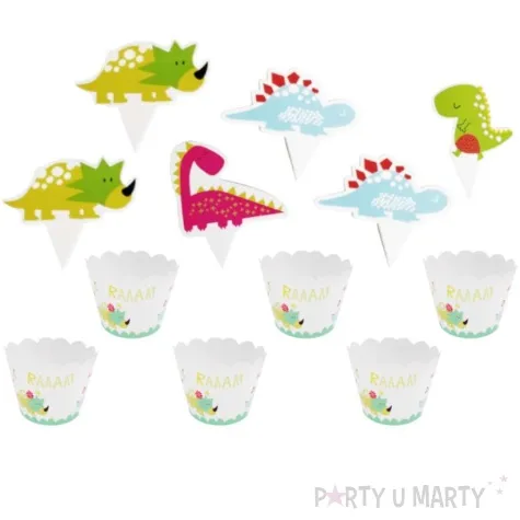 papilotki do muffinek wesole dinozaury jix 6 szt