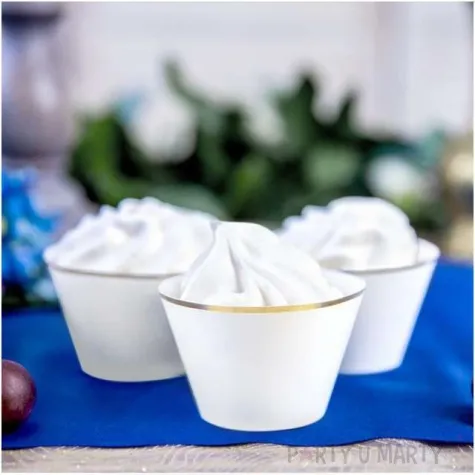 papilotki na muffinki classic bialy 6 szt