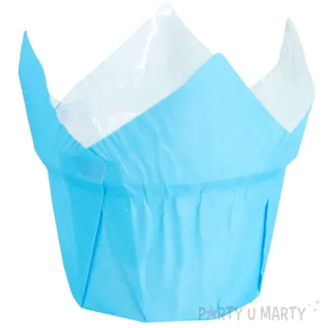 papilotki na muffinki classic blekitny partypal 20 szt