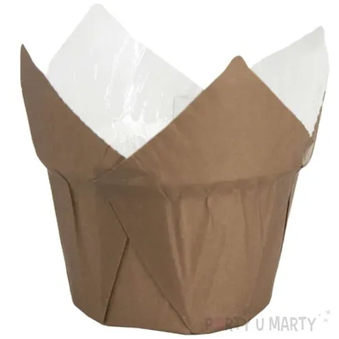 papilotki na muffinki classic brazowy partypal 20 szt
