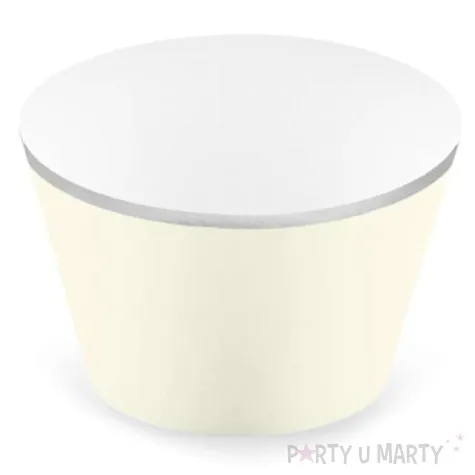 papilotki na muffinki classic kremowy jasny 6 szt