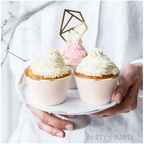 papilotki na muffinki classic rozowy jasny 6 szt