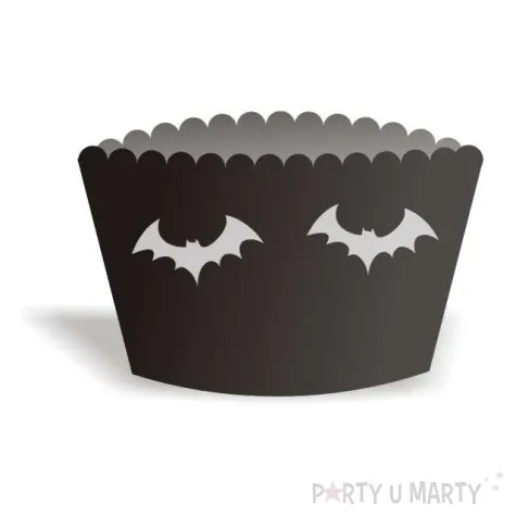 papilotki na muffinki halloween nietoperze 6 szt
