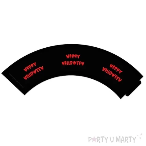 papilotki na muffinki krwawe happy halloween czarno czerwony congee 6 szt