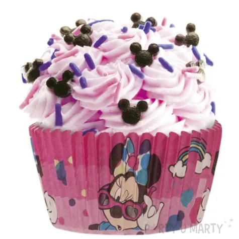 papilotki na muffinki myszka minnie dekora 25 szt