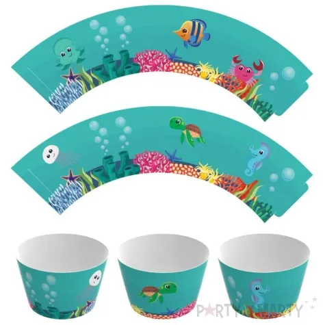 papilotki na muffinki podwodny swiat rybki congee 6 szt