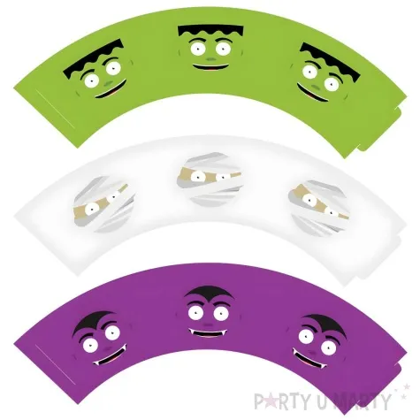 papilotki na muffinki potworki halloween mix congee 6 szt