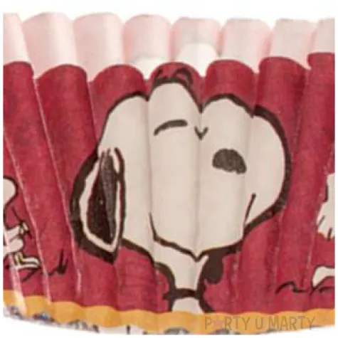 papilotki na muffinki snoopy dekora czerwone 50 szt