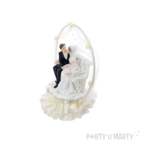 para mloda laweczka na tort 18 cm krem 1 szt