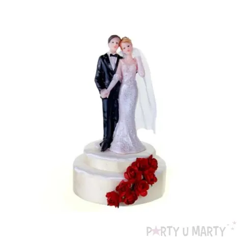 para mloda na tort 15 cm kremowo bordowa 1 szt