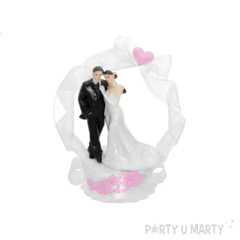 para mloda na tort 16 cm biala roz