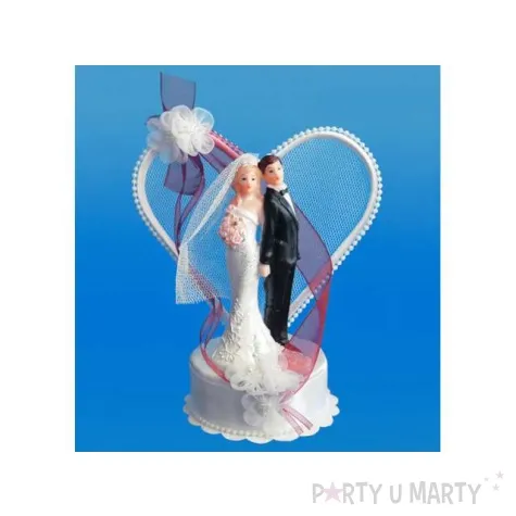 para mloda na tort 18 cm biala bordo 1 szt