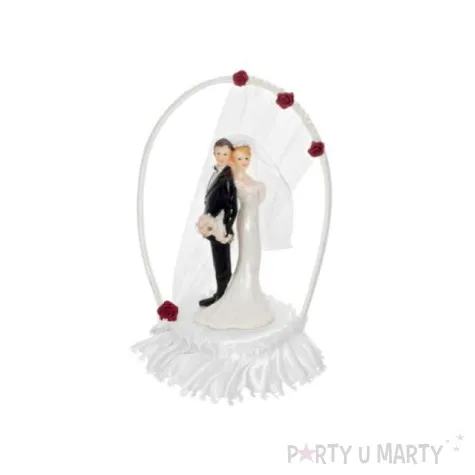 para mloda na tort 18 cm biala bordo 1 szt