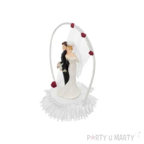 para mloda na tort 18 cm biala bordo 1 szt