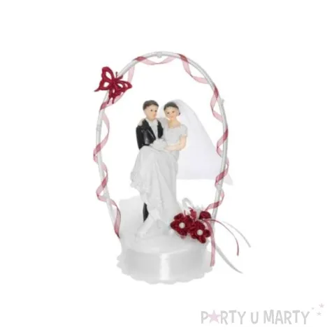 para mloda na tort 18 cm biala bordo 1 szt