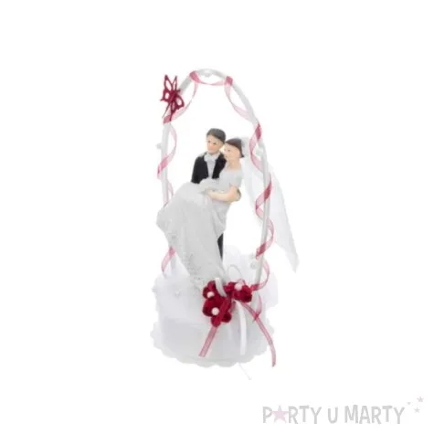 para mloda na tort 18 cm biala bordo 1 szt