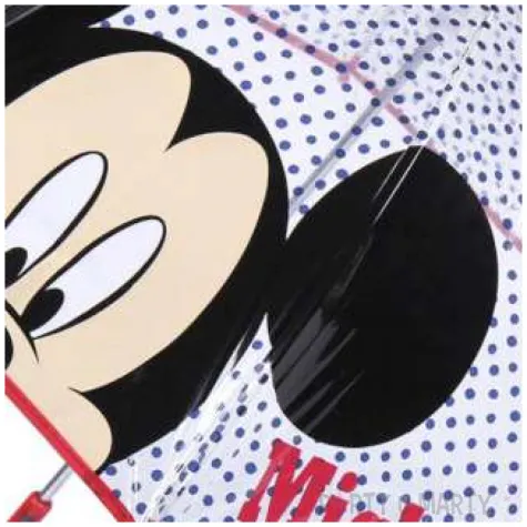 parasol myszka mickey czerwony cerda