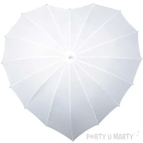 parasol serce bialy dekoracje polska