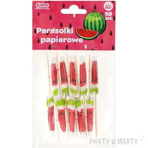 parasolki papierowe slodki arbuz godan 10 szt