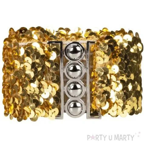 pasek party cekinowy zloty 60x5 cm boland