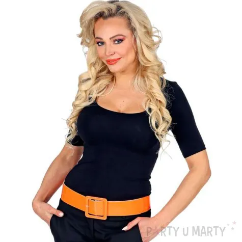 pasek party neon pomaranczowy widmann 5 5 cm