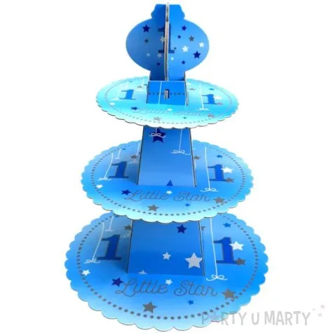 patera papierowa 1 urodziny little star niebieska jix
