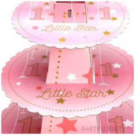 patera papierowa 1 urodziny little star rozowa jix