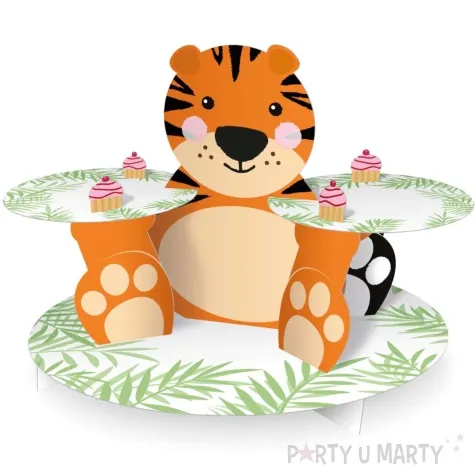 patera papierowa dwustronna panda i tygrys mix partypal 30 x 40 cm