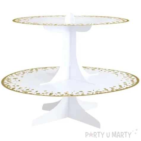 patera papierowa elegant bialo zlota unique