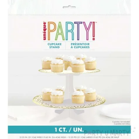 patera papierowa elegant bialo zlota unique