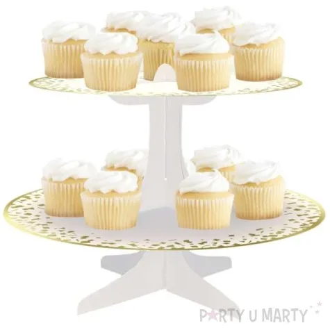 patera papierowa elegant bialo zlota unique